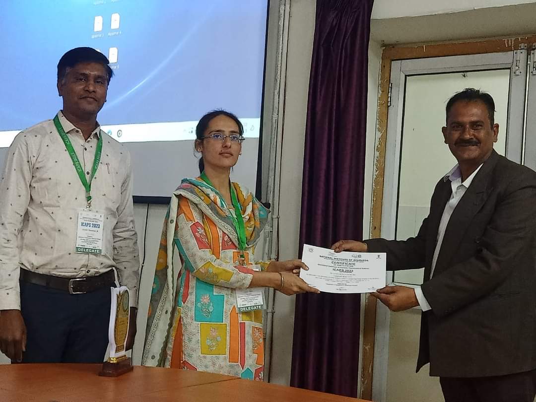 Ph.D. Scholar got Best Presentation Award in ICAPS 2023